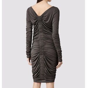 All Saint Black Ruched Dress